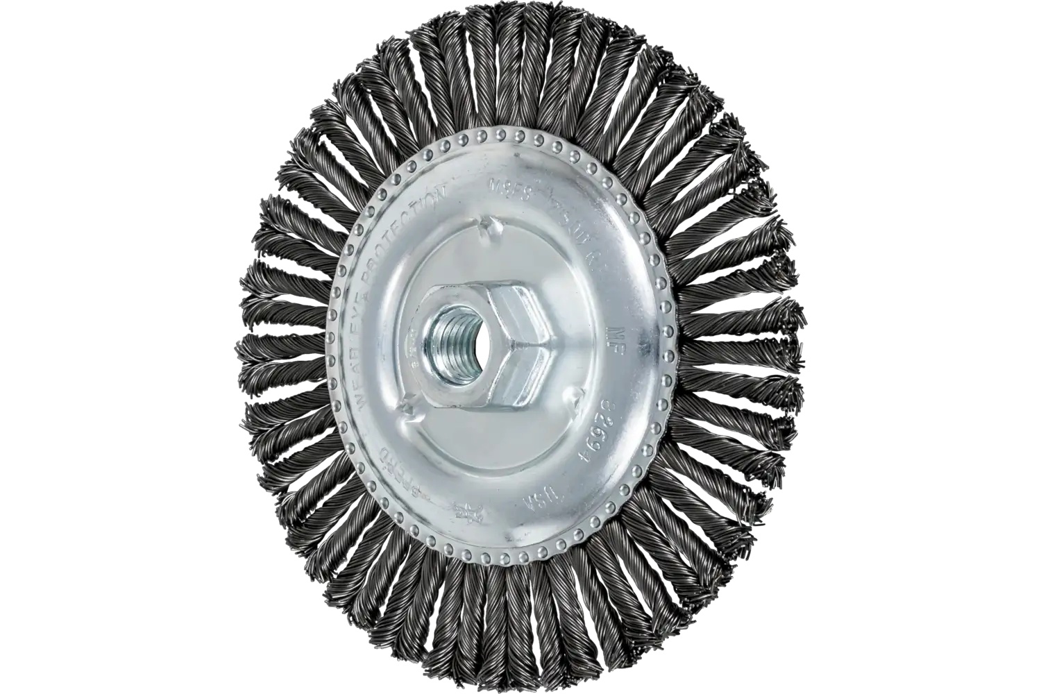 Picture of Pferd Combitwist® Stringer Bead Wheel Brush 6" Dia .020 Carbon Steel 5/8-11" Thread